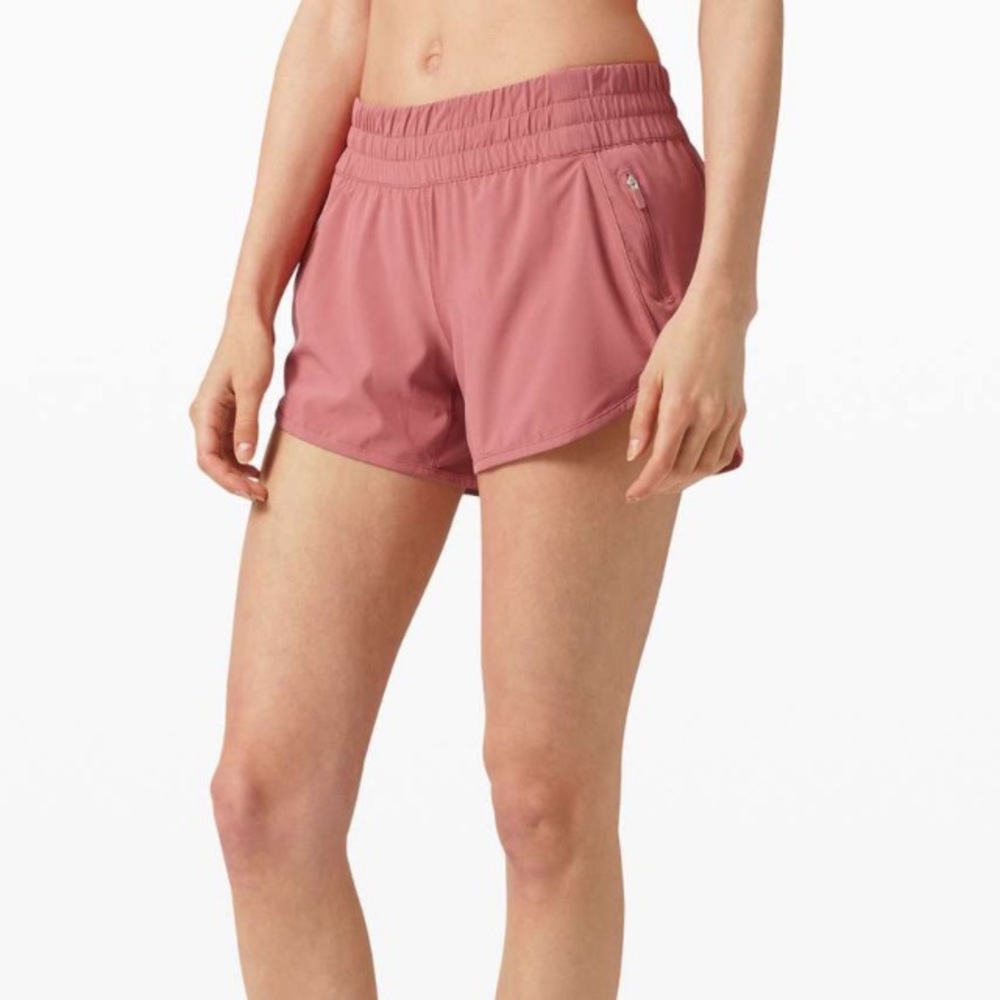Lululemon Tracker Short V *4" lined cherry tint